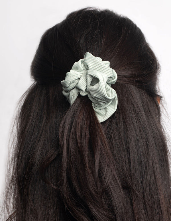 Sage Ribbed Scrunchie