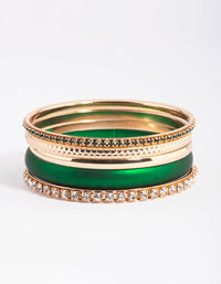 Green Pearlised Diamante Bracelet Pack - link has visual effect only