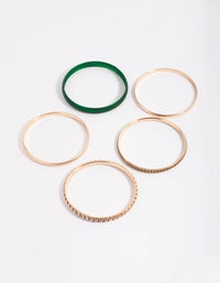 Green Pearlised Diamante Bracelet Pack - link has visual effect only
