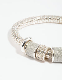 Silver Charm Stretch Bracelet - link has visual effect only