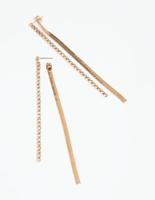 Gold Snake Chain Hoop Earrings