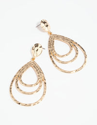 Gold Molten Teardrop Earrings - link has visual effect only