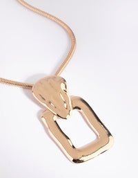 Gold Molten Door Knocker Necklace - link has visual effect only