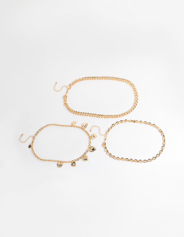 Gold Heart Layered Necklace