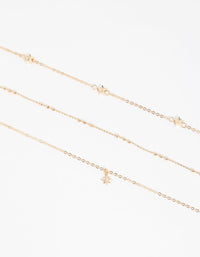 Gold Star Bracelet and Anklet Pack - link has visual effect only