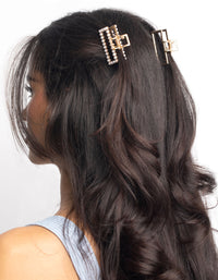 Mini Pearl Rectangular Claw Set - link has visual effect only