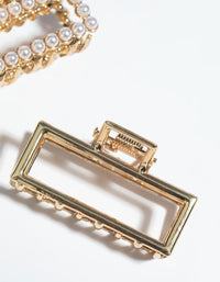 Mini Pearl Rectangular Claw Set - link has visual effect only
