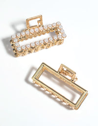 Mini Pearl Rectangular Claw Set - link has visual effect only