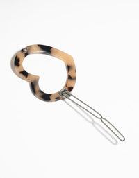 Tortoiseshell Heart Clip - link has visual effect only