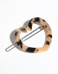 Tortoiseshell Heart Clip - link has visual effect only