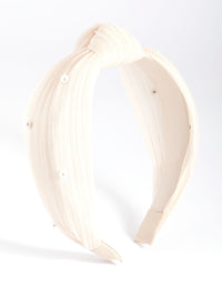 Cream Pearl Knot Headband - link has visual effect only