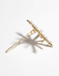 Gold Pearl and Diamante Star Clip - link has visual effect only
