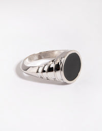 Black Enamel Centre Ring - link has visual effect only
