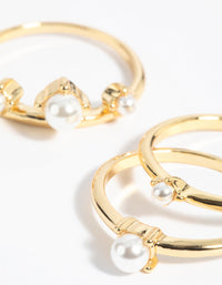 Gold Pearl Ring Stack Pack - link has visual effect only