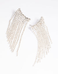 Silver Diamante Crawler Cuff Earrings - link has visual effect only