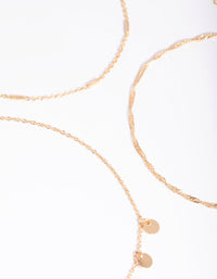 Gold Disc and Chain Anklet Pack - link has visual effect only