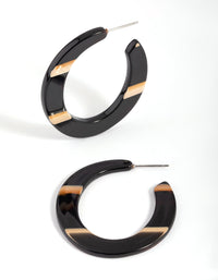 Brown Flat Hoop Earrings - link has visual effect only