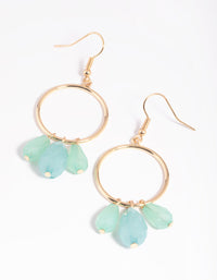 Blue Beaded Drop Earrings - link has visual effect only