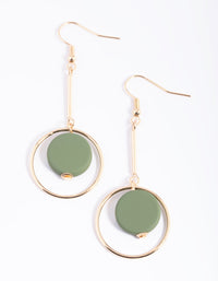 Matte Green Drop Earrings - link has visual effect only