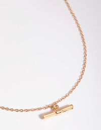 Gold Ball Bar Necklace - link has visual effect only