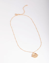 Gold Spinning Coin Necklace - link has visual effect only