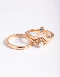 Gold Pearl Ring Stack Pack - link has visual effect only