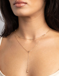 Gold Teardrop Diamante Back Drape - link has visual effect only