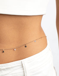 Gold Star and Diamante Waist Chain - link has visual effect only