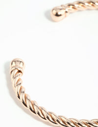 Rose Gold Twisted Cuff Bangle - link has visual effect only