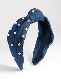 Blue Pearl and Diamante Headband - link has visual effect only