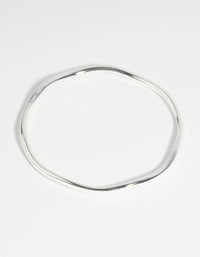 Silver Plated Wavy Bangle - link has visual effect only