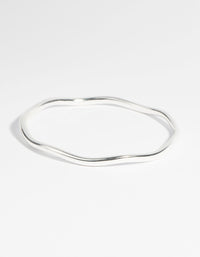 Silver Plated Wavy Bangle - link has visual effect only