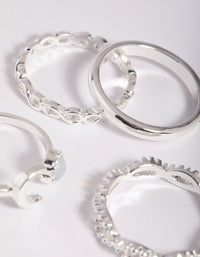 Silver Plated Moonstone Ring Pack - link has visual effect only
