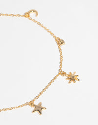 Gold Plated Celestial Diamante Anklet - link has visual effect only