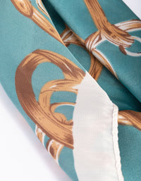 Blauwe kettingschakelbandana haarsjaal - link has visual effect only