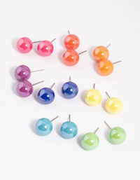 Colourful Ball Stud Earring Pack - link has visual effect only