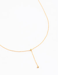Gold Plated Sterling Silver Lariat Necklace - link has visual effect only