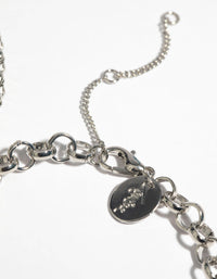 Rhodium Chunky Bracelet Set - link has visual effect only