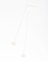Sterling Silver Lotus Thread Through Earrings - link has visual effect only