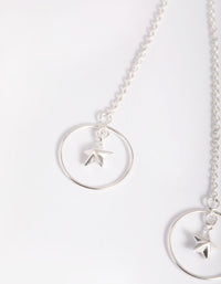 Sterling Silver Star Thread Through Earrings - link has visual effect only