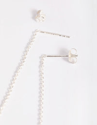 Sterling Silver Star Thread Through Earrings - link has visual effect only