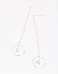 Sterling Silver Star Thread Through Earrings - link has visual effect only