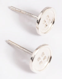 Sterling Silver Button Stud Earrings - link has visual effect only