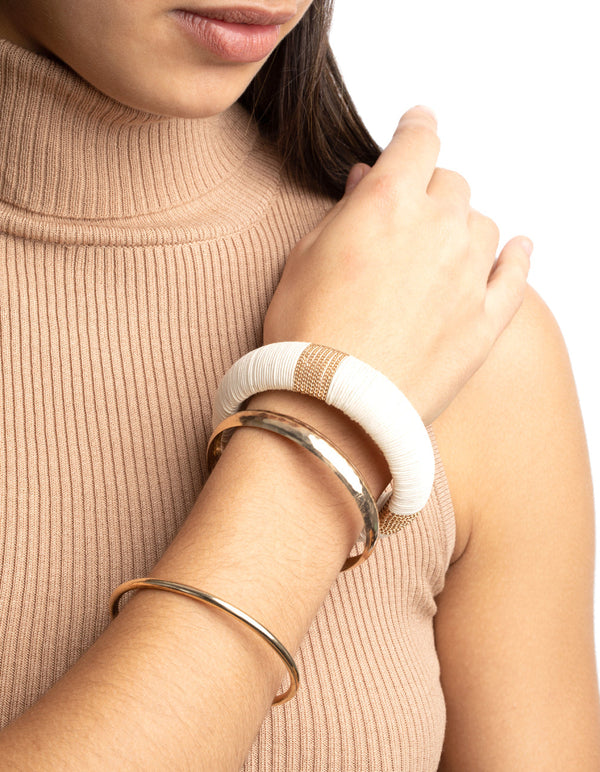Gold and Cream Bangle Pack