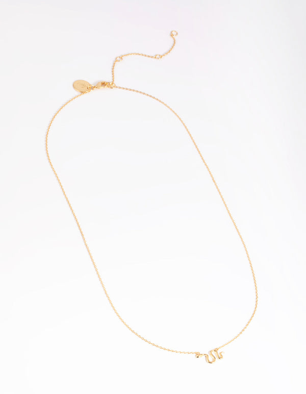 Gold Plated Snake Necklace