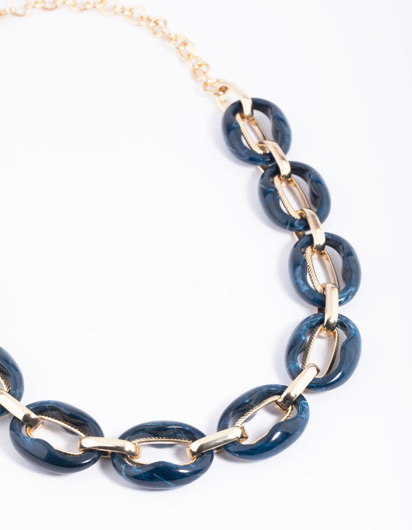 Gold Mixed Link Chain Necklace