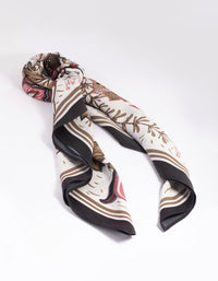Neutral Floral Bandana Hair Scarf - link has visual effect only