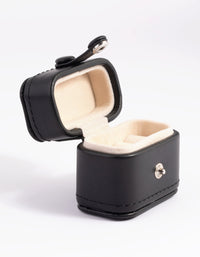 Small Black PU Leather Ring Box - link has visual effect only