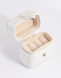 Small Cream PU Leather Ring Box - link has visual effect only