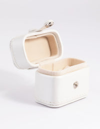 Small Cream PU Leather Ring Box - link has visual effect only